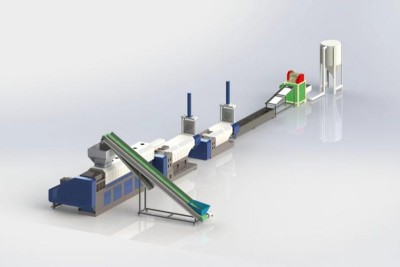 Single-Stage Sistem Pelletisasi Plastik Twin Screw
