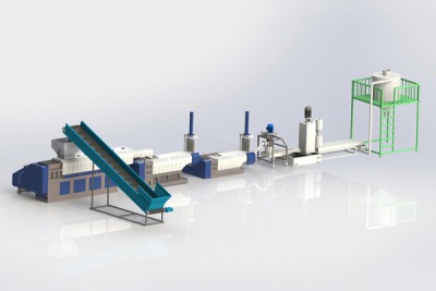 Sistem Pelletisasi Plastik Twin Screw Triple-Stage